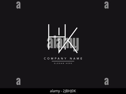 Abstraktes Alphabet Buchstabe Logo Symbol HK Stock Vektor