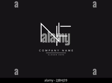 Abstrakter Buchstabe des Alphabets Logo-Symbol NF Stock Vektor