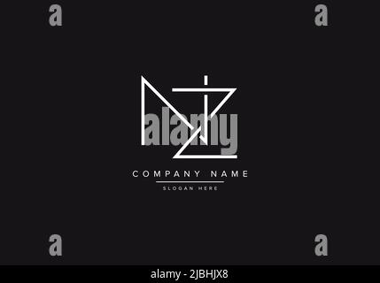 Buchstabensymbol-Logo NZ oder ZN Stock Vektor