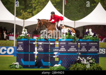 Team Canada Rider in Langley British Columbia Stockfoto