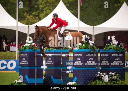 Team Canada Rider in Langley British Columbia Stockfoto