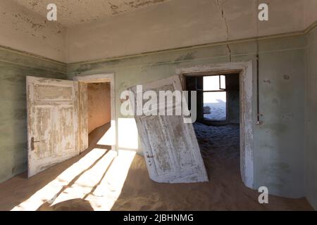 Pomona, Namibia - 16. August 2018: Foto aus Pomona, einer Geisterdiamantenstadt Stockfoto