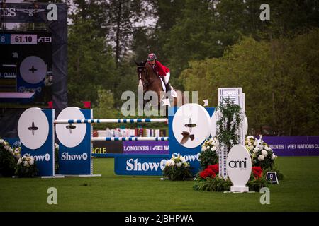 Team Canada Rider in Langley British Columbia Stockfoto