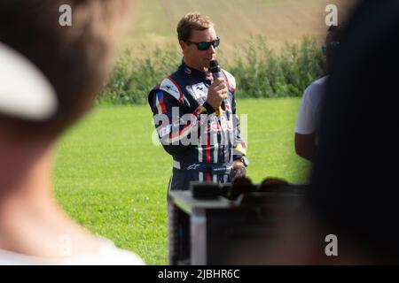 Red Bull Air Race Pilot Martin Šonka auf der Airshow Boleradice Stockfoto