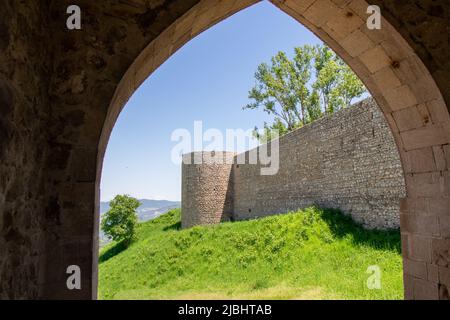 Shusha ist das alte aserbaidschanische Land. Blick von der Festung Shusha. Stockfoto