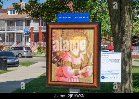 Hamtramck, Michigan - das Detroit Institute of Arts stellt hochwertige Reproduktionen seiner Kunstsammlung an öffentlichen Orten im Raum Detroit her. Stockfoto