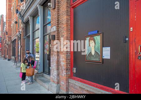 Detroit, Michigan - das Detroit Institute of Arts stellt hochwertige Reproduktionen seiner Kunstsammlung an öffentlichen Orten im Raum Detroit her. ' Stockfoto