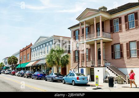 Beaufort South Carolina, historische Innenstadt, Bay Street, Geschäftsviertel Geschäfte, Verdier House Museum Federal Mansion 1804 außen Stockfoto