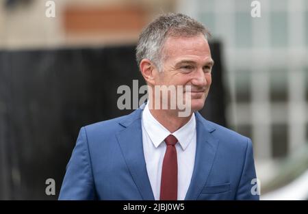 London, Großbritannien. 6.. Juni 2022. Parlamentsabgeordnete in Westminster am Tag der Misstrauensvotum über Boris Johnson, MP, Premierminister, im Bild Peter Kyle, Labour-Abgeordneter für Hove, Quelle: Ian Davidson/Alamy Live News Stockfoto