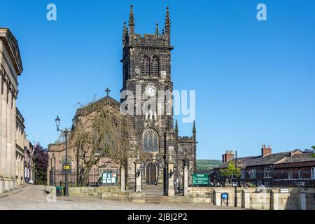 St. Michael's Church, Market Place, Macclesfield, Cheshire, England, Vereinigtes Königreich Stockfoto