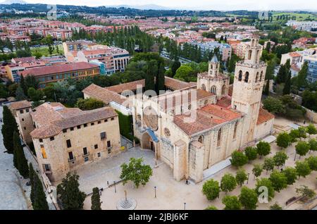 Benediktinerabtei in Sant Cugat del Valles, Spanien Stockfoto