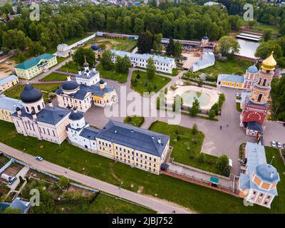 Luftaufnahme von Voznesenskaya Davidovsky poustinia Stockfoto