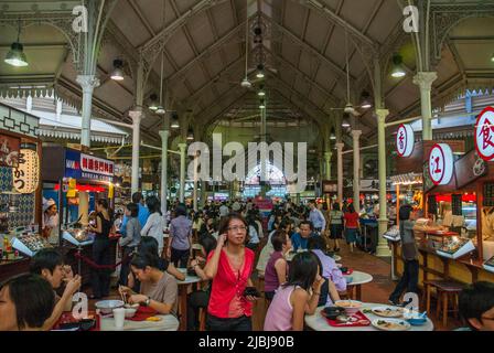 Lau Pa Sat Food Centre, Singapur Stockfoto