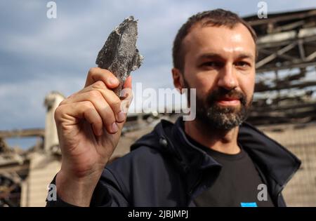 Nicht exklusiv: KIEW, UKRAINE - 05. JUNI 2022 - Mitglied des Aufsichtsrats von Ukrzaliznyzsia, Berater des Leiters des Amtes des Präsidenten o Stockfoto