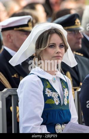 Prinzessin Sofia, die am 6. Juni 2022 an der Schwedischen Nationalfeiertag in Stockholm, Schweden, teilnahm. Foto von Peter Grannby/Stella Pictures/ABACAPRESS.COM Stockfoto