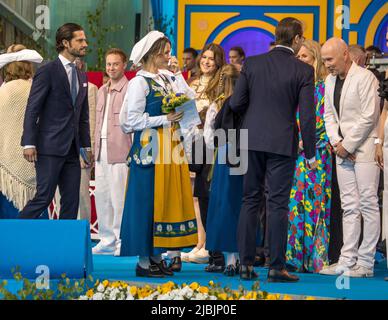 Prinz Carl Philip, Prinzessin Sofia, die am 6. Juni 2022 an der Schwedischen Nationalfeiertag in Stockholm, Schweden, teilnahm. Foto von Peter Grannby/Stella Pictures/ABACAPRESS.COM Stockfoto