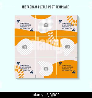 Instagram und Social Media Puzzle Feed Post-Vorlage Stock Vektor