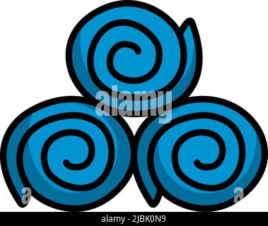 Symbol „Handtuchrollen“. Editierbare Fett Formatigte Kontur Mit Farbfüllungsdesign. Vektorgrafik. Stock Vektor