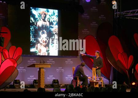 Explorer Benedict Allen, Hay Festival 2022, Hay-on-Wye, Brecknockshire, Powys, Wales, Großbritannien, Großbritannien, Großbritannien, Großbritannien, Europa Stockfoto