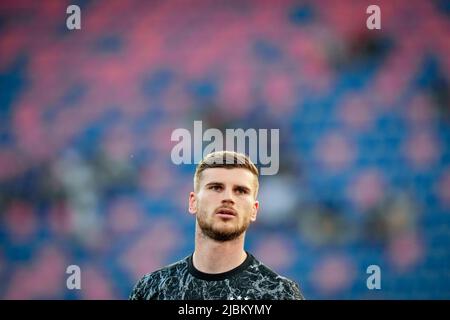 Timo Werner von Deutschland schaut während des UEFA Nations League-Spiels zwischen Italien und Deutschland im Stadio Dall'Ara, Bologna, Italien am 4. Juni 2022. Foto von Giuseppe Maffia. Stockfoto