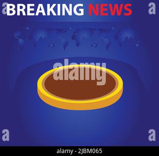 Nachrichtenhintergrund, Eilmeldungen, Vektor-Infografik mit News-Thema Stock Vektor