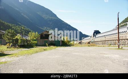 Alte Canfranc Station, Huesca, Aragon, Spanien, Europa Stockfoto