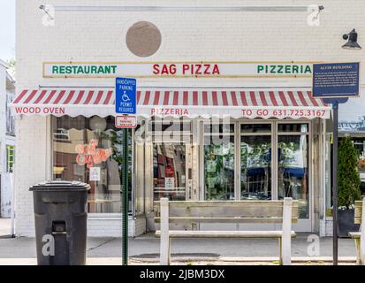 Sag Pizza, Sag Harbor, NY Stockfoto