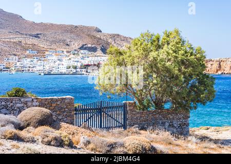 Folegandros, wunderschöne griechische Insel in der Ägäis. Griechenland Stockfoto