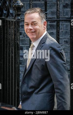 Westminster, London, Großbritannien. 07.. Juni 2022. Nigel Adams, Abgeordneter, Staatsminister (Minister ohne Portfolio) Minister nehmen an der wöchentlichen Kabinettssitzung in der Downing Street 10 Teil, nachdem gestern Boris Johnson das Vertrauensvotum gegeben hatte. Kredit: Imageplotter/Alamy Live Nachrichten Stockfoto