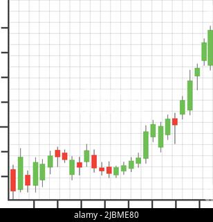Stock Market Candle Stick Graph. Geschäfts- und Aktienmarktgraph Stock Vektor