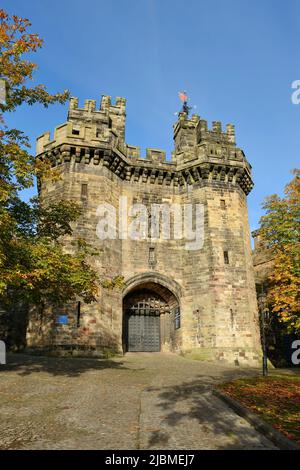 Lancaster Castle John of Gaunt Torhaus Eingang Lancaster UK Stockfoto