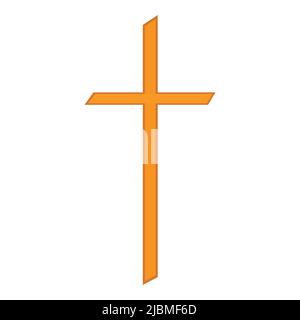 Kreuz Symbol auf weißem Hintergrund Stock Vektor