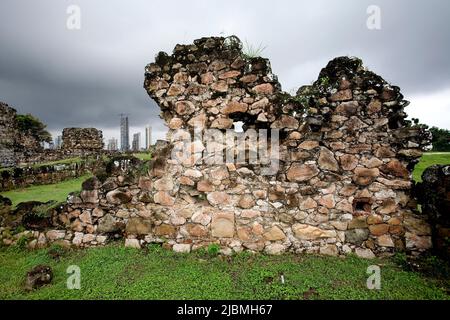 Panama, Panama-Stadt, die Ruinen von Panama Viego aus dem 16.. Jahrhundert, zerstörten 100 Yaer später durch Piraten. Stockfoto