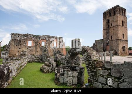 Panama, Panama-Stadt, die Ruinen von Panama Viego aus dem 16.. Jahrhundert, zerstörten 100 Yaer später durch Piraten. Stockfoto