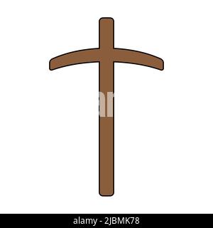 Kreuz-Symbol. Auf weißem Hintergrund Stock Vektor