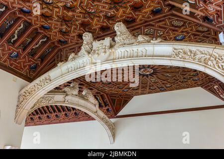 Kloster San Juan de los Reyes. Toledo, Castilla La Mancha, Spanien. Stockfoto