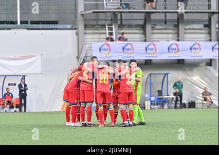 Andorra La Vella, Andorra . 2022 Juni 6 . Spieler in Aktion im Nations League Spiel 2022 Andorra 0 - 0 Moldawien. Stockfoto