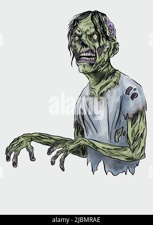 zombie-Illustration Stockfoto