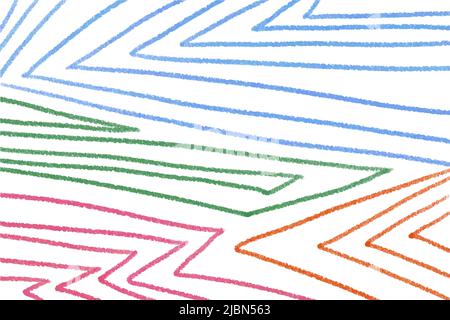 Bleistiftzeichnung, geometrische Linien, Hintergrund im Doodle-Stil Stock Vektor