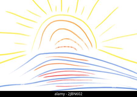 Vektor Bleistift Hintergrund, Doodle-Stil. Kinderzeichnung Stock Vektor