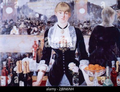 Eine Bar im Folies-Bergere, Gemälde des französischen Künstlers Edouard Manet, 1882 Stockfoto