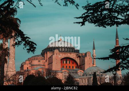 hagia sophia Land - berühmte Moschee in Istanbul Stockfoto