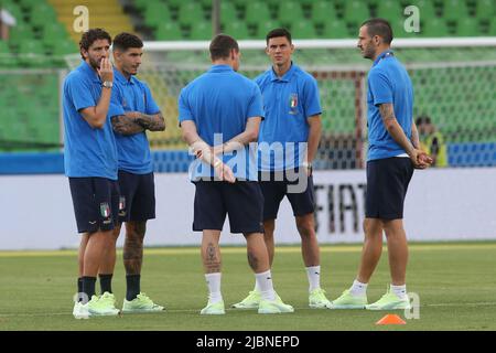 Cesena, Italien. 07.. Juni 2022. ROM, Italien - 07.06.2022: Während des Fußballspiels der UEFA Nations League 2023 zwischen Italien und Ungarn am 07. juni 2022 im Orogel Stadium-Dino Manuzzi in Cesena in Aktion. Kredit: Unabhängige Fotoagentur/Alamy Live Nachrichten Stockfoto