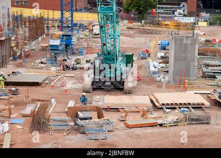 Neue Entwicklungsarbeiten in Stockport Stockfoto