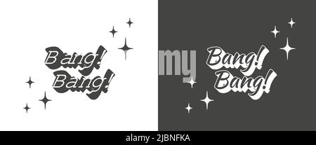 Bang Bang. Pop Art Comic Explosion Sign Template Vektor Stock Vektor