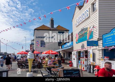 Hastings Seafront, East Sussex, Großbritannien Stockfoto