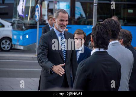 Madrid, Spanien. 07.. Juni 2022. König Filiane VI. Bei der Fotozelle für den Premierenfilm Sin Limites in Madrid am Dienstag, den 7. Juni 2022. Quelle: CORDON PRESS/Alamy Live News Stockfoto