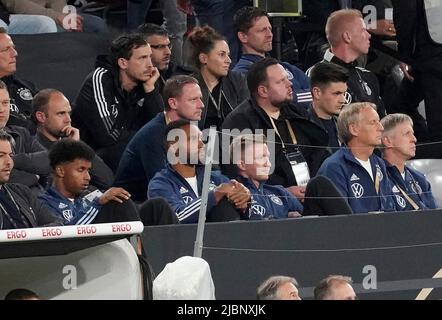 7.. Juni 2022, Allianz Arena, München, UEFA Nations League Deutschland gegen England, auf dem Bild Marco Reus (Deutschland) auf der Tribüne. Stockfoto