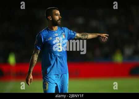 Cesena, Italien. 07.. Juni 2022. ROM, Italien - 07.06.2022: SPINAZZOLA während des Fußballspiels der UEFA Nations League 2023 zwischen Italien und Ungarn am 07. juni 2022 im Orogel Stadium-Dino Manuzzi in Cesena. Kredit: Unabhängige Fotoagentur/Alamy Live Nachrichten Stockfoto