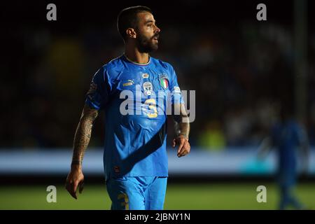 Cesena, Italien. 07.. Juni 2022. ROM, Italien - 07.06.2022: SPINAZZOLA während des Fußballspiels der UEFA Nations League 2023 zwischen Italien und Ungarn am 07. juni 2022 im Orogel Stadium-Dino Manuzzi in Cesena. Kredit: Unabhängige Fotoagentur/Alamy Live Nachrichten Stockfoto